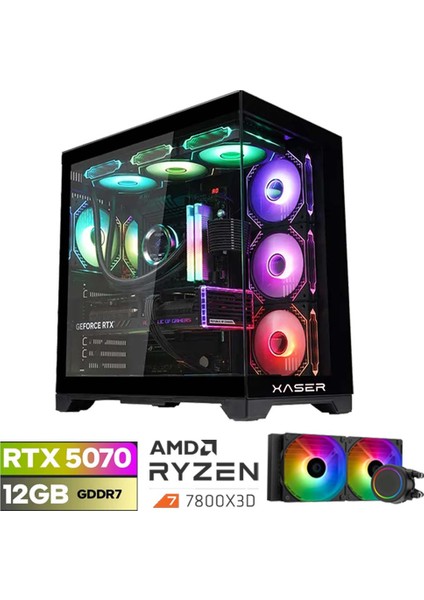 Lexus X260 Ryzen 7 7800X3D 32GB Ddr5 Ram 1tb M.2 Nvme SSD 12GB RTX5070 Sıvı Soğutmalı Oyuncu Bilgisayarı