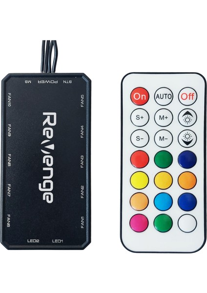 RV400 4in1 Kumandalı Beyaz 12CM Rgb Fan Seti Fan Kontrolör Dahil 120MM 4lü Kasa Fan