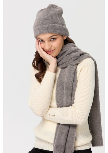 Kadın Triko Afrodit Kaşkol Gri fiyatları