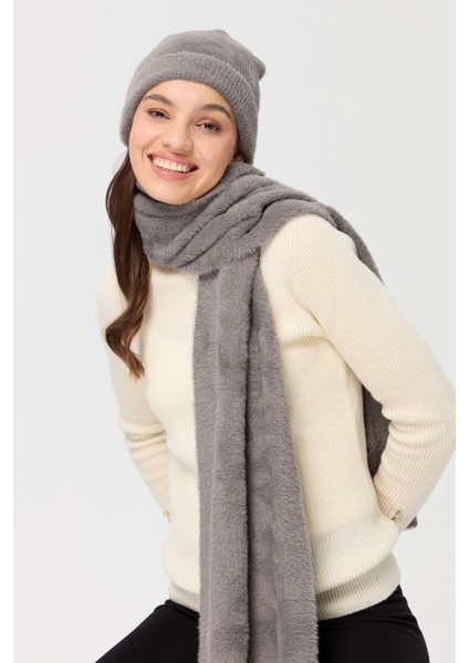 Kadın Triko Afrodit Kaşkol Gri fırsatları