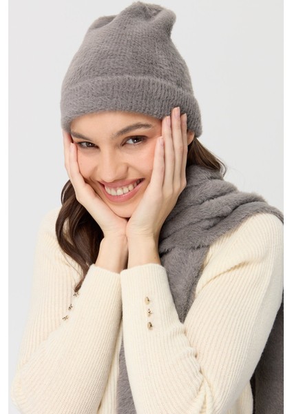 Kadın Triko Afrodit Kaşkol Gri indirimleri