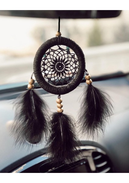 Araç Dikiz Aynası Süsü ve Oto Koku Seti |siyah Düş Kapanı+Mini Dekoratif Saksı Koku Difüzörü modelleri