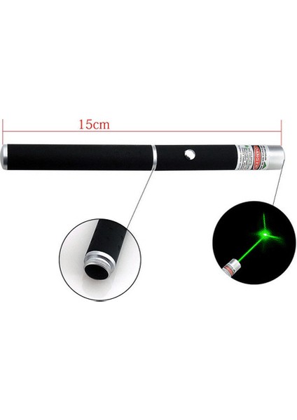 Yeşil Lazer Pointer 500 Mw 15 Km Etkili (Tek Başlık 5 Model) (5064)