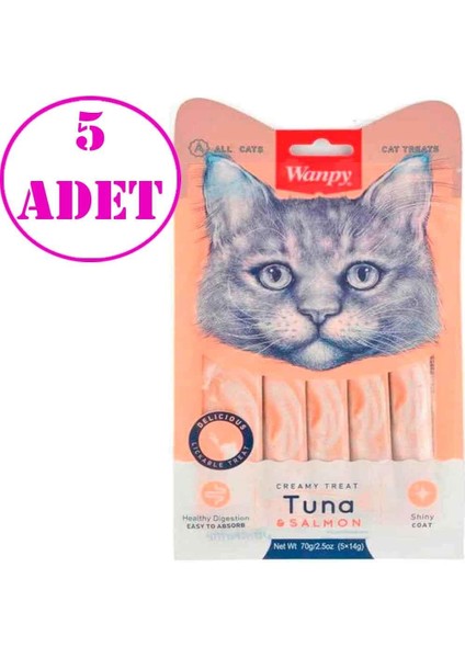 Ton ve Somonlu Likit Kedi Ödülü 4X15 gr 5 Ad
