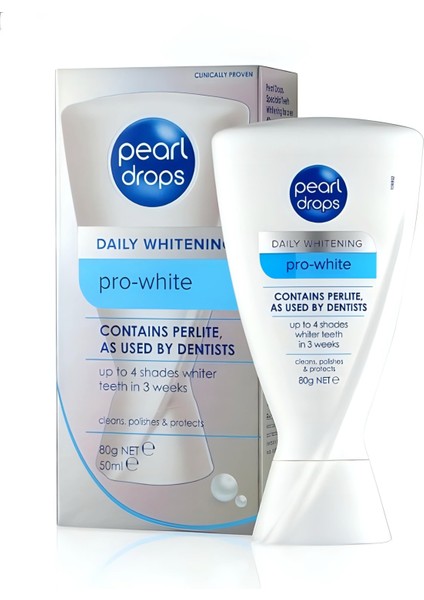 Pro-white - Doğal Perlit Minerali İle İnatçı Lekeleri Çıkaran, Beyazlatıcı Diş Macunu 50ml