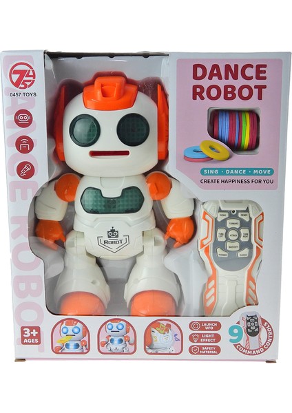Oyuncak Robot Uzaktan Kumandalı Disk Atan Işıklı Sesli 30 cm