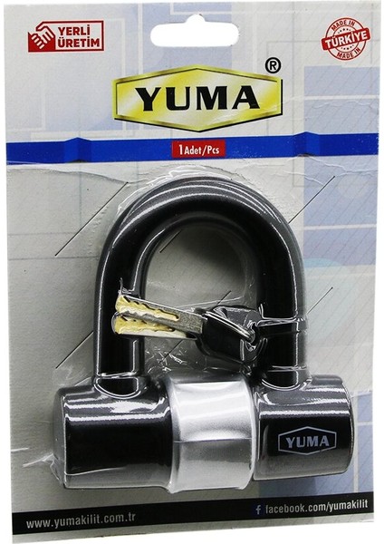 Çok Amaçlı Çelik - U Bar - Kelepçe Disk Anahtarlı Asma Kilit (5024)