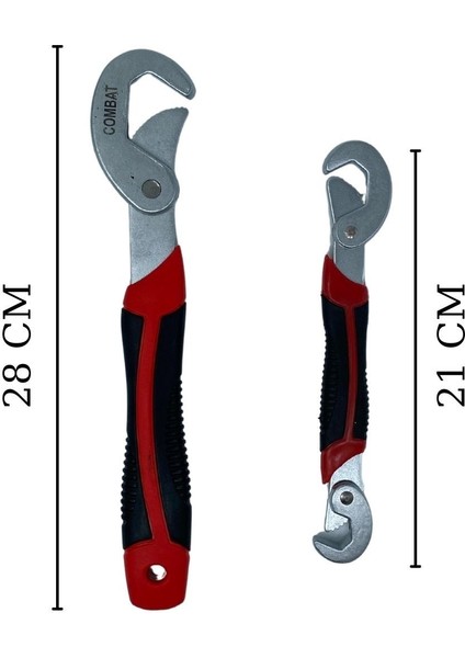 Çok Fonksiyonlu Ergonomik Ayarlanabilir Büyük Küçük Akıllı Pense Anahtar 2li Set (5024) fırsatları
