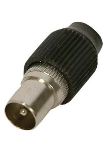 60 Ohm Anten Tv Fişi Ithal Erkek Siyah Düz Tip (100 Ad) Elektromer (5024)