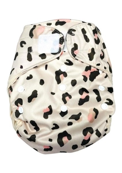Yıkanabilir Bebek Bezi Tek Beden Cover Leopar