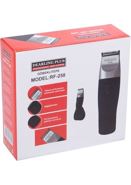 Dearling RF-258 Saç Sakal Tıraş Makinesi Şarjlı (5024)