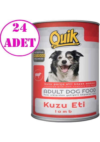 Kuzu Etli Köpek Konservesi 415 gr 24 Ad