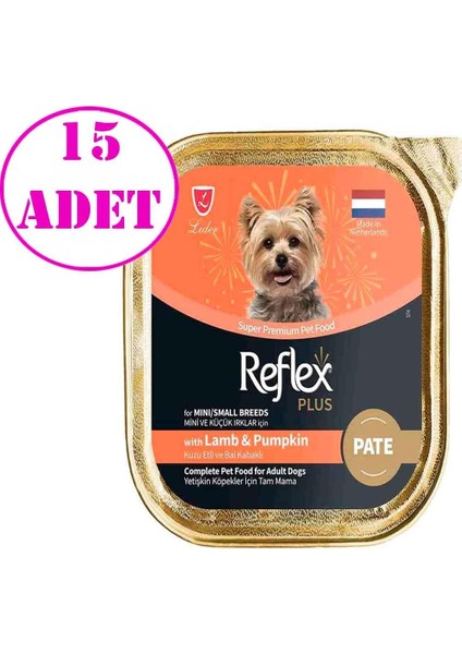 Pate Kuzu Etli Balkabaklı Mini ve Küçük Irk Yetişkin Köpek Konservesi 85 gr 15 Ad