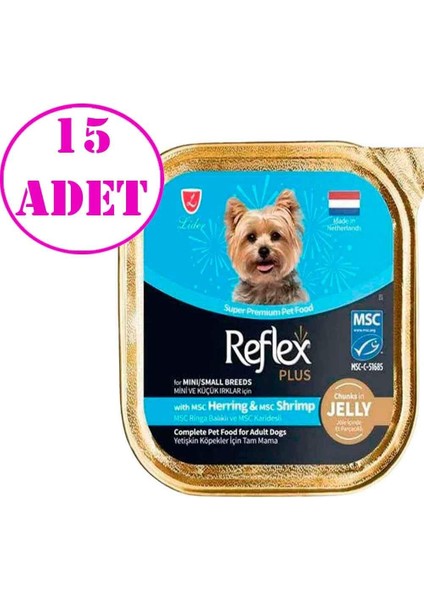 Jöle Içinde Ringa Balığı ve Karides Küçük Irk Köpek Konservesi 85 gr 15 Ad