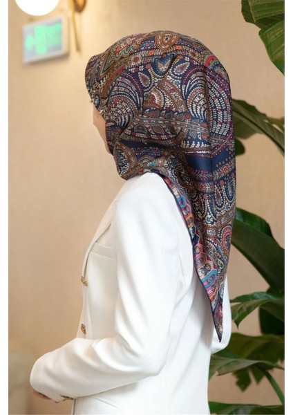 Twill Ipek Eşarp Lacivert