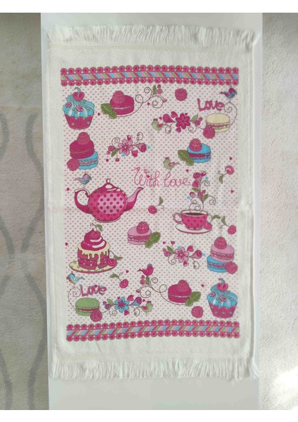 45 x 65 cm Çay Keyfi 2 Li Baskılı Mutfak Havlu