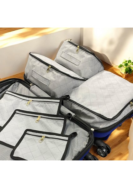 6'lı Valiz Düzenleyici Bavul Içi Organizer Set Seyahat Hurcu Gri fiyatları