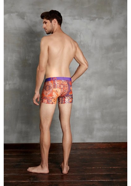 1824 Erkek Modal Çok Renkli Baskılı Boxer