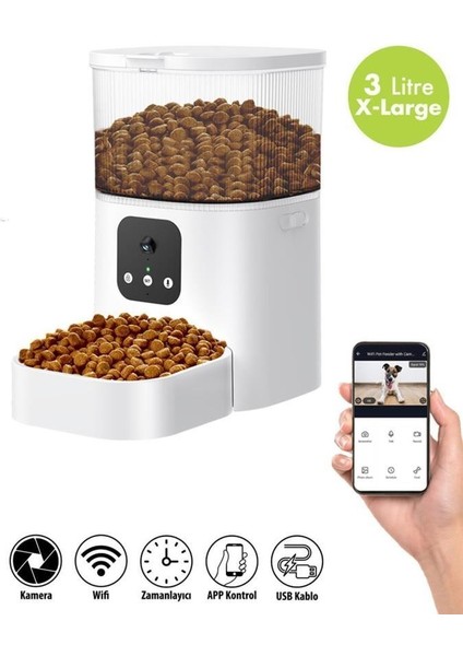 KPF-10570 Kameralı Akıllı Hayvan Besleyeci