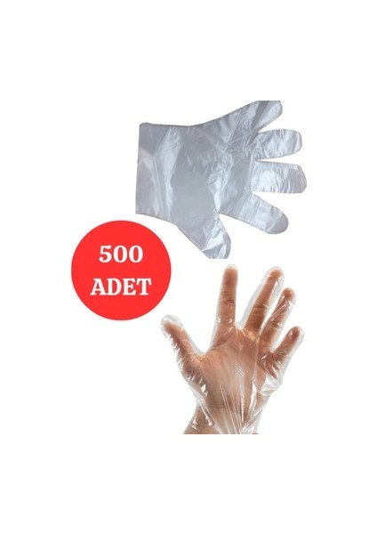 Tek Kullanımlık Şeffaf Eldiven (Poşet Eldiven) - 500 Adet - Kutulu