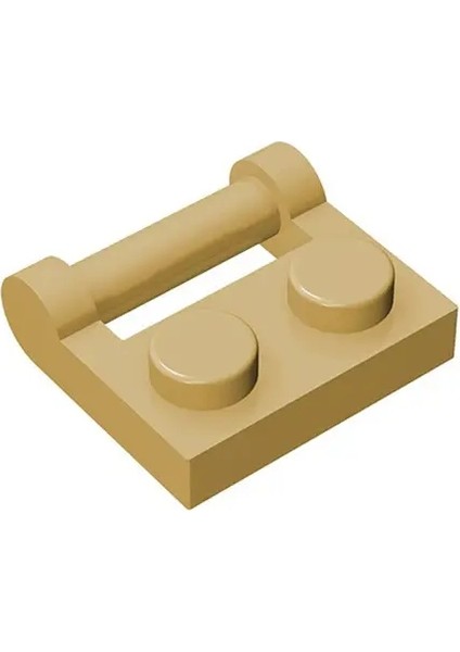 20PCS Moc Parçaları 48336 Plaka Özel 1 x 2 Yan Uyumlu Tuğlalarda Çubuk Saplı Dıy Yapı Taşları Parçacık Çocuk Oyuncak Hediye Rengi: BEJ-20PCS (Yurt Dışından)