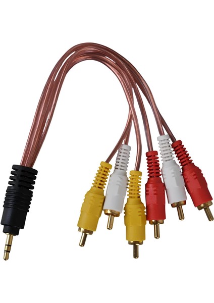 3.5 mm Stereo Erkek - 6 Tos Erkek 5+1 Ses Sistemi Kablosu