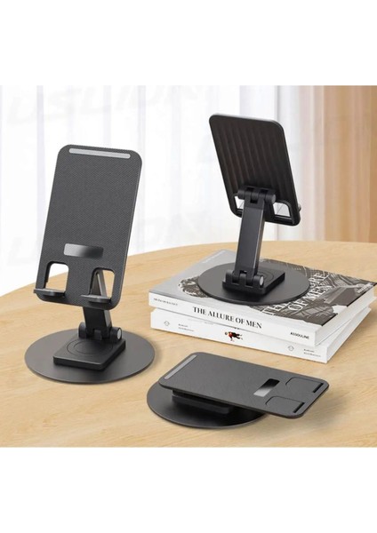 Telefon ve Tabletler Için Uyumlu Çok Amaçlı 360° Dönebilen Stand