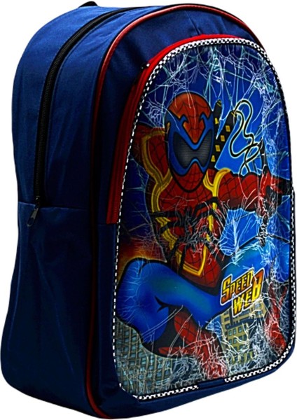 2 Bölmeli Spider Man Okul Sırt Çantası ve Beslenme Çantası Lacivert KOD:1309