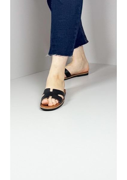 Kadın Deri Hafif Taban Günlük Heral Düz Terlik fırsatları