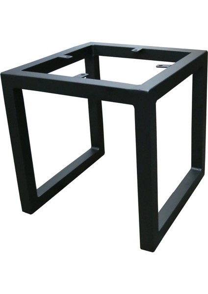 Kare Tasarım Metal Sehpa Ayağı 1 Adet Siyah Renk