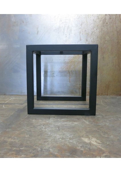 Kare Tasarım Metal Sehpa Ayağı 1 Adet Siyah Renk modelleri