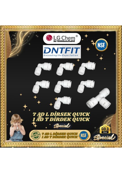 Ligth Gastro Dnt Fıttıngs 7 L Dirsek 1 T Dirsek Set. Su Arıtma Cihazları Için fiyatları