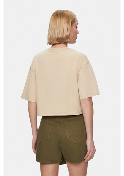 Lında Haki Yıkamalı Denim Şort Etek Standard Fit Kadın Şort fırsatları