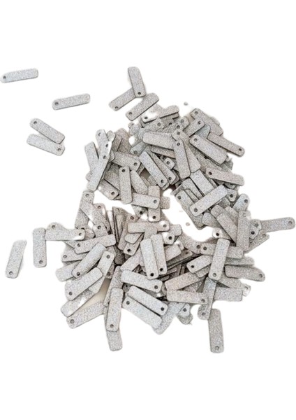 Mat Beyaz 15 x 5 mm Dantel Oya Yazma Halhal Abiye Lazer Kesim Pul 600 Adet / 24 Gram