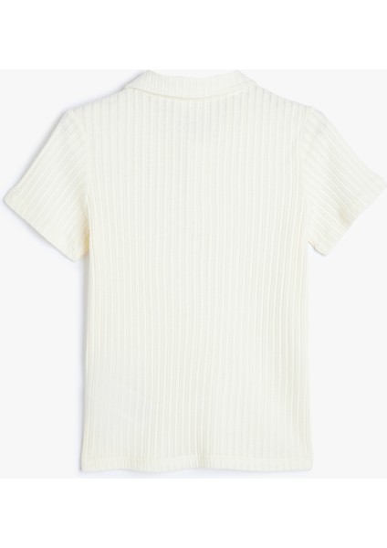 Kısa Kollu Pamuklu Basic Polo Yaka Tişört