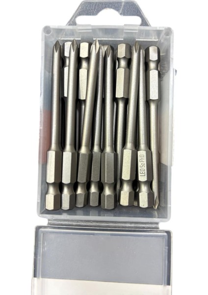 Leo Ph0 75MM ¼’’ S2 Kalite Mıknatıslı Bits Yıldız Uç ( 20 Adet)