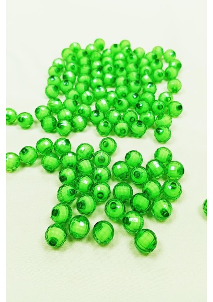 Dünya Boncuk Içten Boncuklu Bileklik Çanta Boncuğu 10 Mm 50 Gr Yeşil - Bnc460