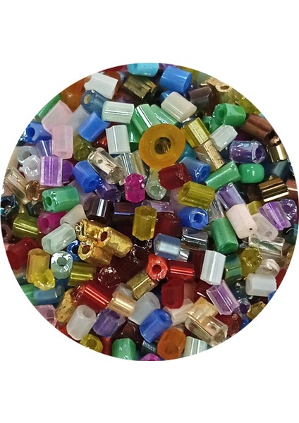 Kesme Cam Boncuk 2mm - 60 Gram - Karışık Renkli - Bnc357 fiyatları