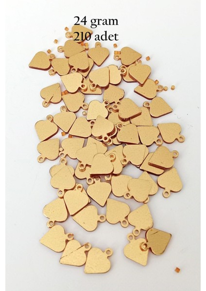 Oya Abiye Bileklik Kolye Pleksi Metalik Plastik Pul Altın Renk 24 Gram 210 Adet - Bnc554