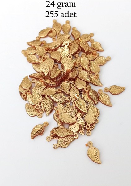 Oya Abiye Bileklik Kolye Pleksi Metalik Plastik Pul Altın Renk 24 Gram 255 Adet - Bnc546