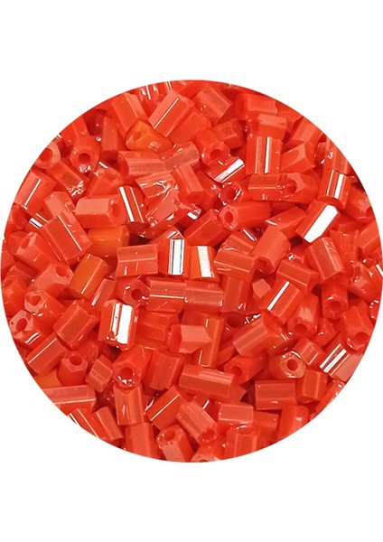 Kesme Cam Boncuk 2mm - 60 Gram - Mercan Kırmızı - Bnc358