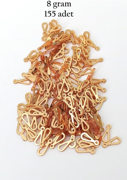 Oya Abiye Bileklik Kolye Pleksi Metalik Plastik Pul Altın Renk 8 Gram 155 Adet - Bnc482