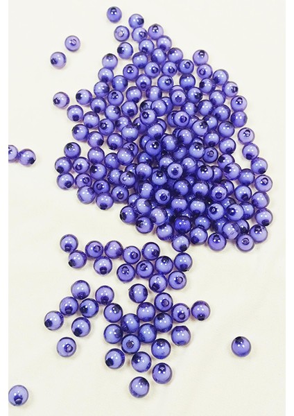 Yuvarlak Boncuk Içten Boncuklu Bileklik Çanta Boncuğu 8 Mm 50 Gr Eflatun - Bnc472