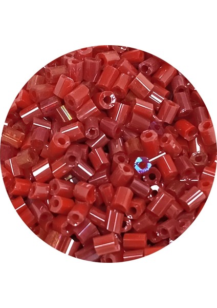 Kesme Cam Boncuk 2mm - 60 Gram - Koyu Kırmızı - Bnc370 fiyatları