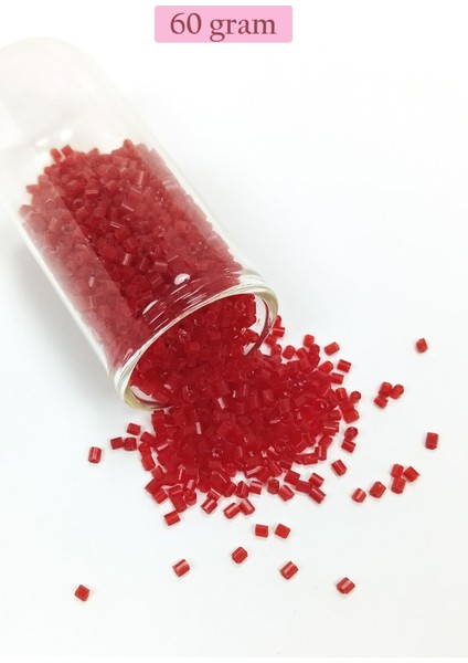 Kesme Cam Boncuk 2mm - 60 Gram - Bordo - Bnc389