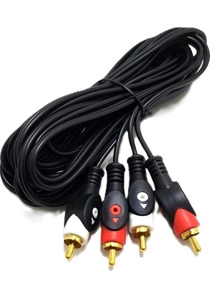 2 Rca - 2 Rca Ses Kablosu | 1.5m | Kristal Netliğinde Ses, Tak ve Çalıştır Kolaylığı!