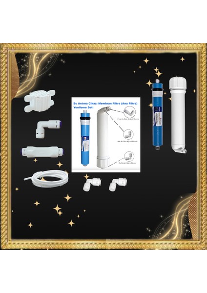 Ligth Gastro Dnt Fıttıngs 90 Gpd Lg Chem Membran Membran Kabı Shut Off Atık Kısıcı Flow Dirsekler Hortum Set. Su Arıtma Cihazları Için