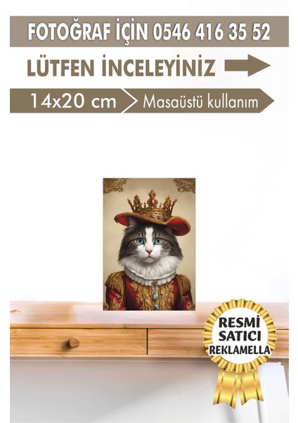 No:79 Kişiye Özel Tasarım Evcil Hayvan Tablosu Patili Hediyelik Kraliyet Kıyafetli Portresi