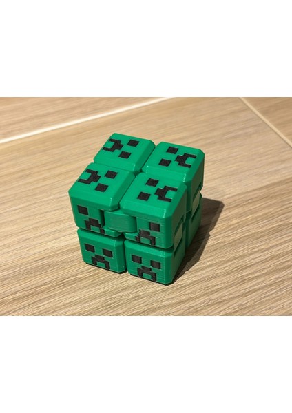 Creeper Figürlü Fidget Küp – Minecraft Temalı Hediyelik