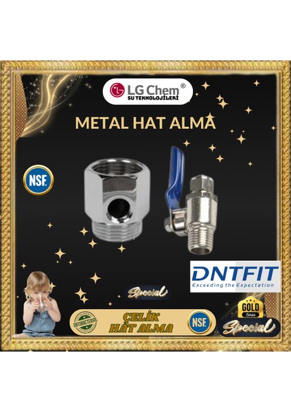 Ligth Gastro Dnt Fıttıngs Çelikhat Alma ve Küresel Vana. Su Arıtma Cihazları Için